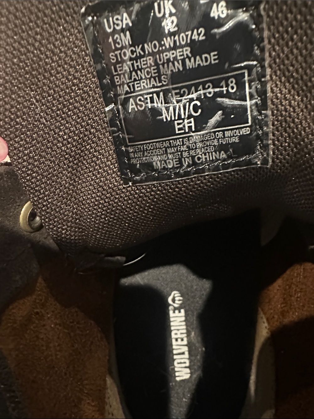 Wolverine Dark Brown Moc Toe Work Boots - Picture 3 of 3